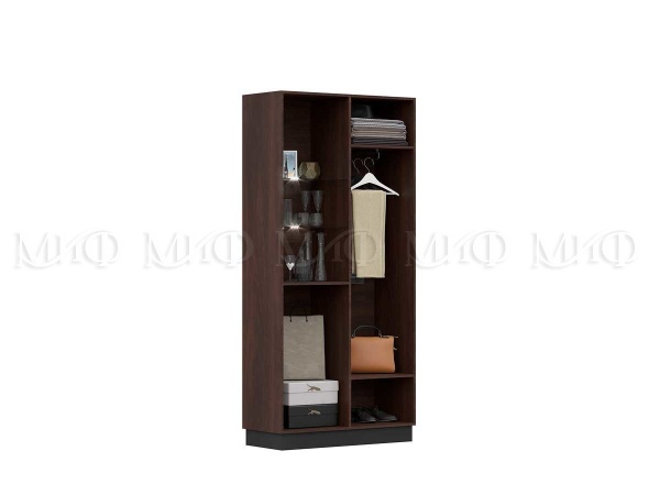 Шкаф со Стеклом Высокий Манифик МДФ (Ш-1000 x В-2126 x Г-442 мм)Дерево/Орех